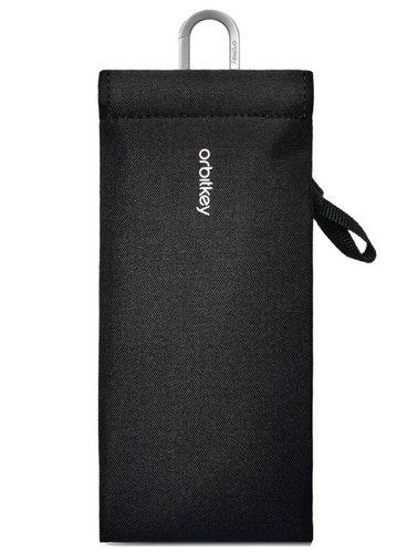 Miękkie etui na okulary Orbitkey Clip-on Glasses Pouch - black