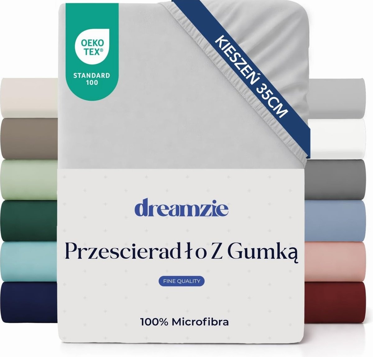 PRZEŚCIERADŁO 90X190 SZARE MIKROFIBRA GUMKA DUŻE TRWAŁE MIĘKKIE GŁĘBOKIE