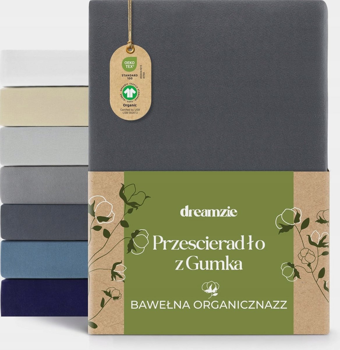 PRZEŚCIERADŁO 180X200 200X200 BAWEŁNIANE JERSEY ORGANICZNE HIPOALERGICZNE