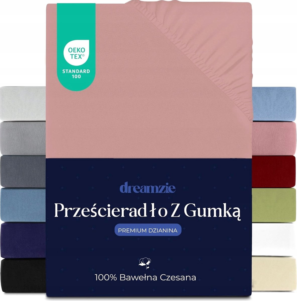 PRZEŚCIERADŁO 180X200CM BAWEŁNA JERSEY RÓŻOWE MIĘKKIE WYGODNE TRWAŁE