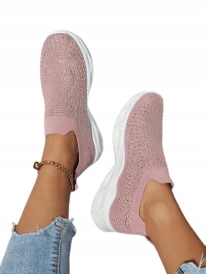 SHEIN TRAMPKI DAMSKIE RÓŻOWE ZDOBIENIA 39,5 Ł2E