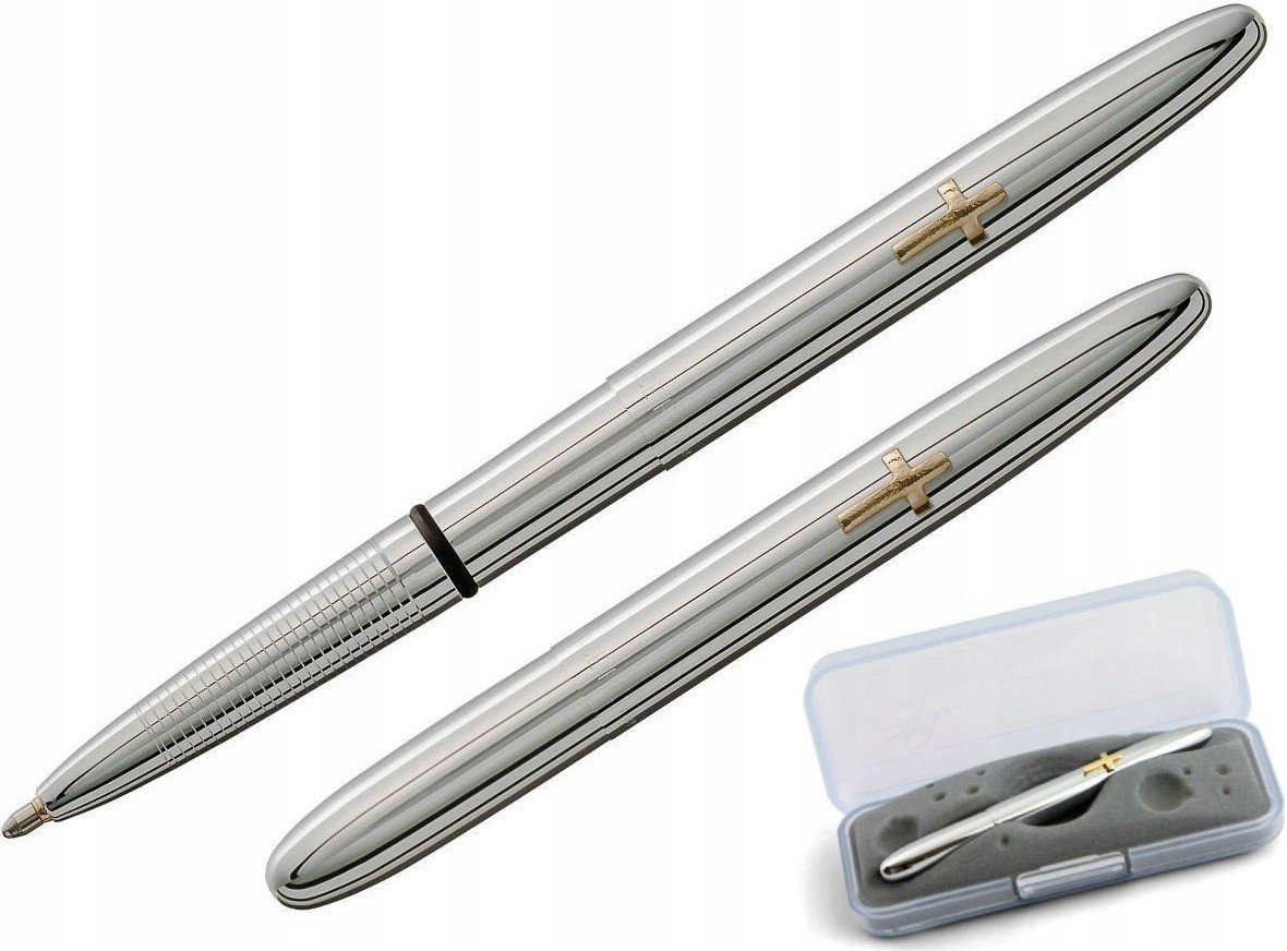 FISHER SPACE PEN Długopis Kosmiczny Bullet Chromowany z Krzyżem.