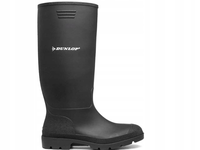 DUNLOP CZARNE KALOSZE WODOODPORNE ZA KOSTKĘ Z GUMY 37 1J6D