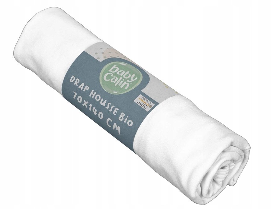 Babycalin DrapHousse Prześcieradło z Gumką dla Dzieci 70x140cm Biały 0m+