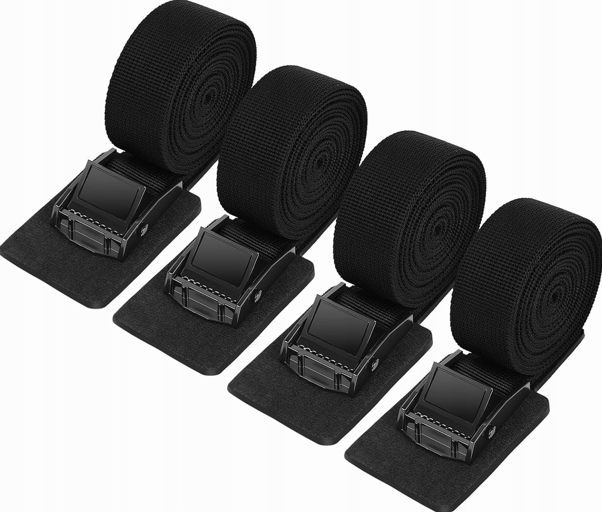 PASY MOCUJĄCE 4 SZTUKI 25MM 2M GRZECHOTKĄ ZESTAW POLIESTER CZARNE
