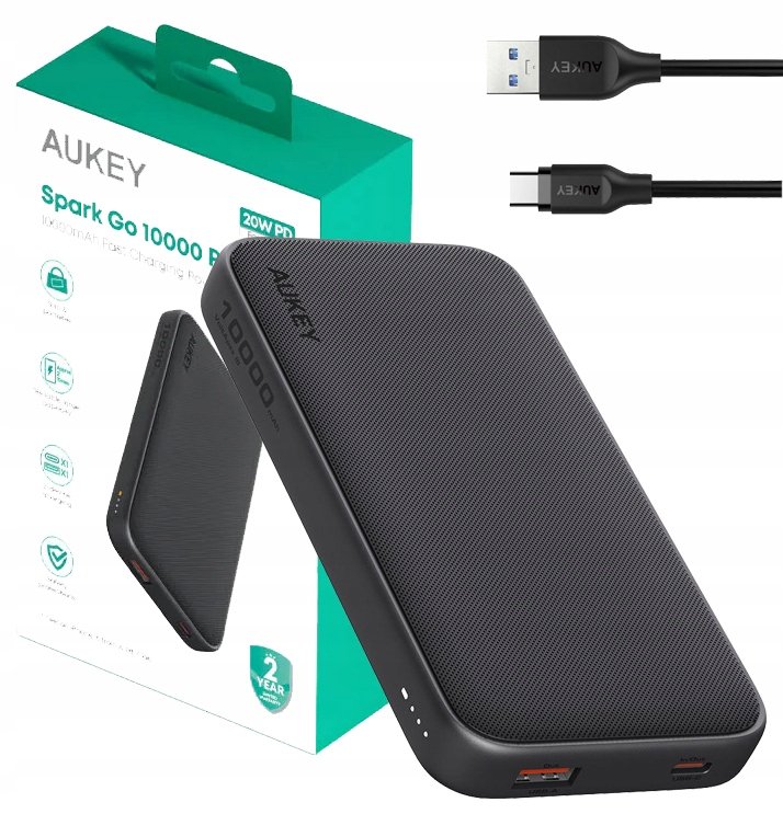 Powerbank 10000mAh AUKEY Spark Go USB-C USB-A PB-Y46P SZYBKIE ŁADOWANIE