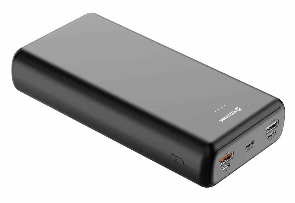 Powerbank 30000 mAh 20W 2xUSB-A USB-C Lightning PD QC POJEMNY