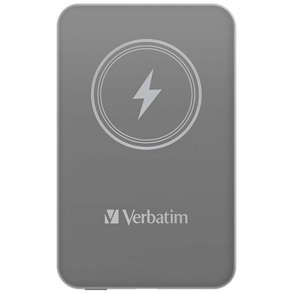 Verbatim Powerbank indukcyjny `n` Go 15W 5000mAh Wireless Magnetic szary/gr