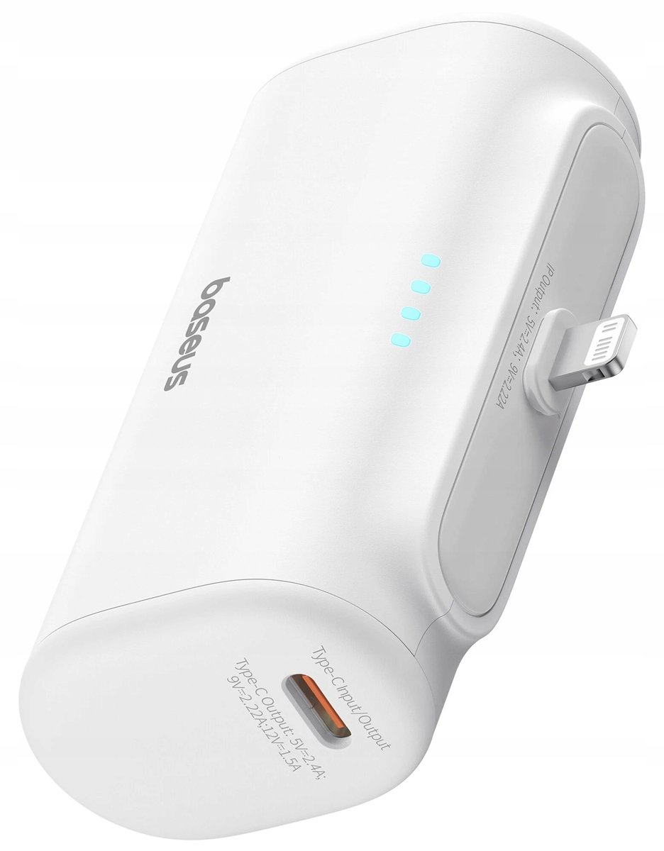 Baseus Szybki Lekki Kompaktowy Powerbank Do Iphone Lightning 5000Mah 20W