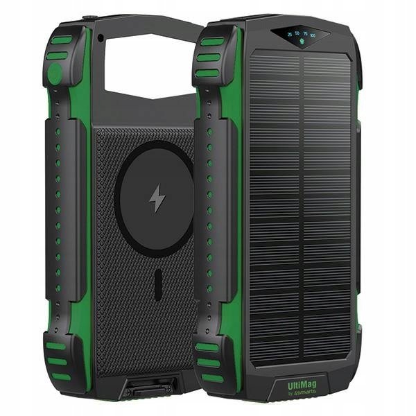 4smarts Powerbank Solarny TitanPack Rugged UltiMag 20000mAh zielony/green 5 / 4smarts