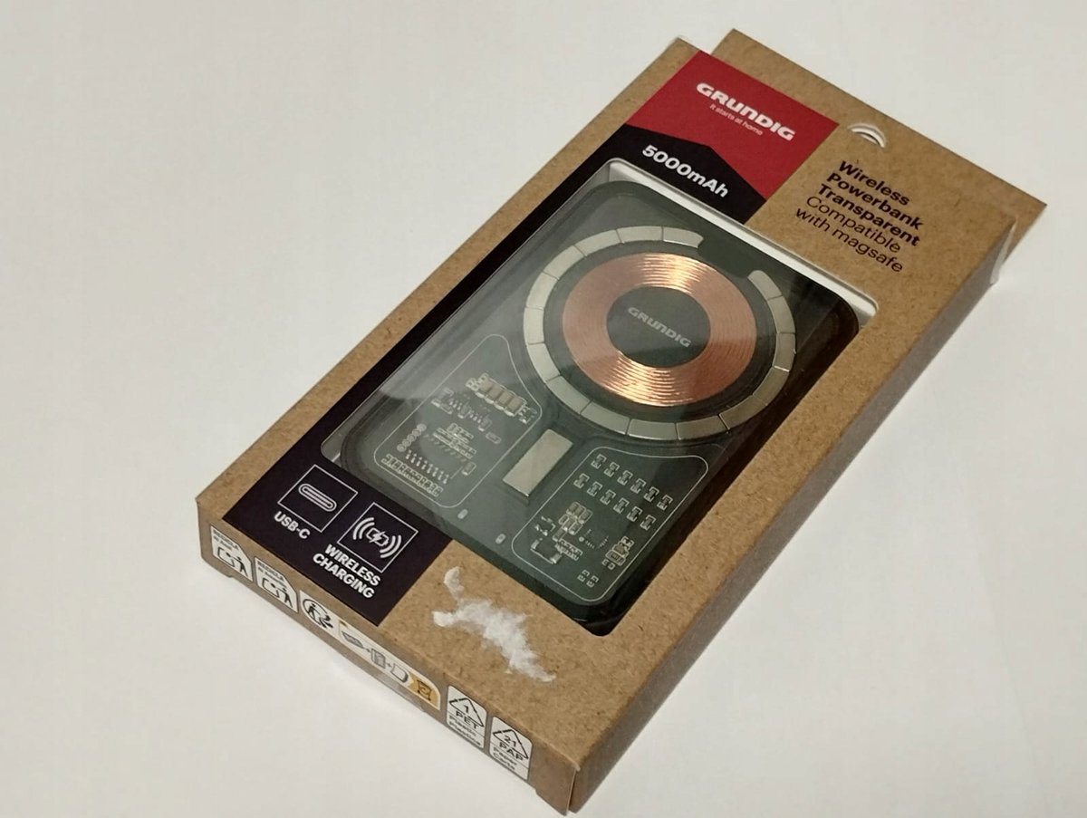 Grundig Powerbank BEZPRZEWODOWY 5000 mAh kompatybilny z MagSafe USB-C