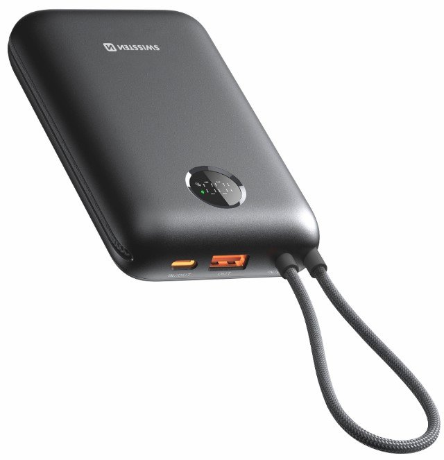 Powerbank Swissten 20000 mAh VOLTBOX USB-C USB- A 35W Kabel USB-C Lightning