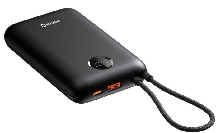 Powerbank Swissten 30000 mAh VOLTBOX USB-C USB- A 35W Kabel USB-C Lightning