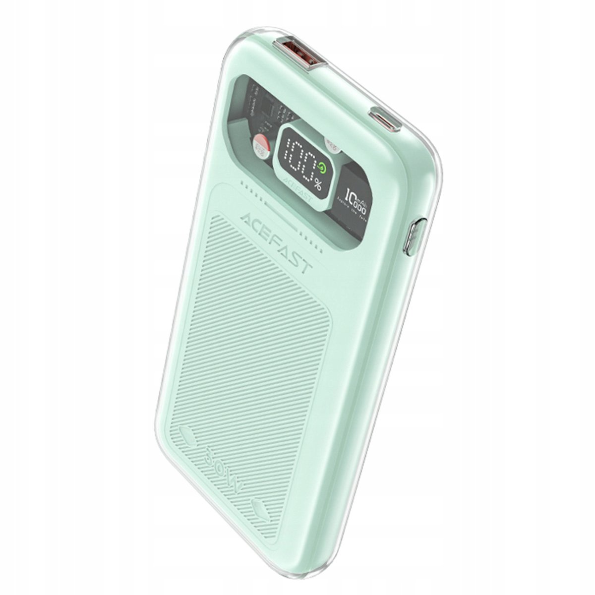Powerbank 10000mAh Sparkling Series szybkie ładowanie 30W zielony