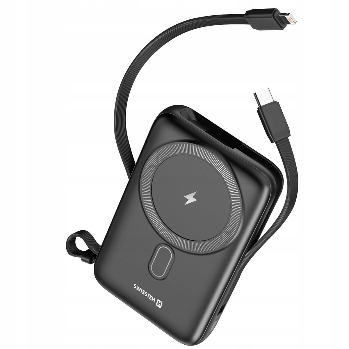 Powerbank Swissten 10000 mAh MagSafe kabel USB-C Lightning PD 22,5 W