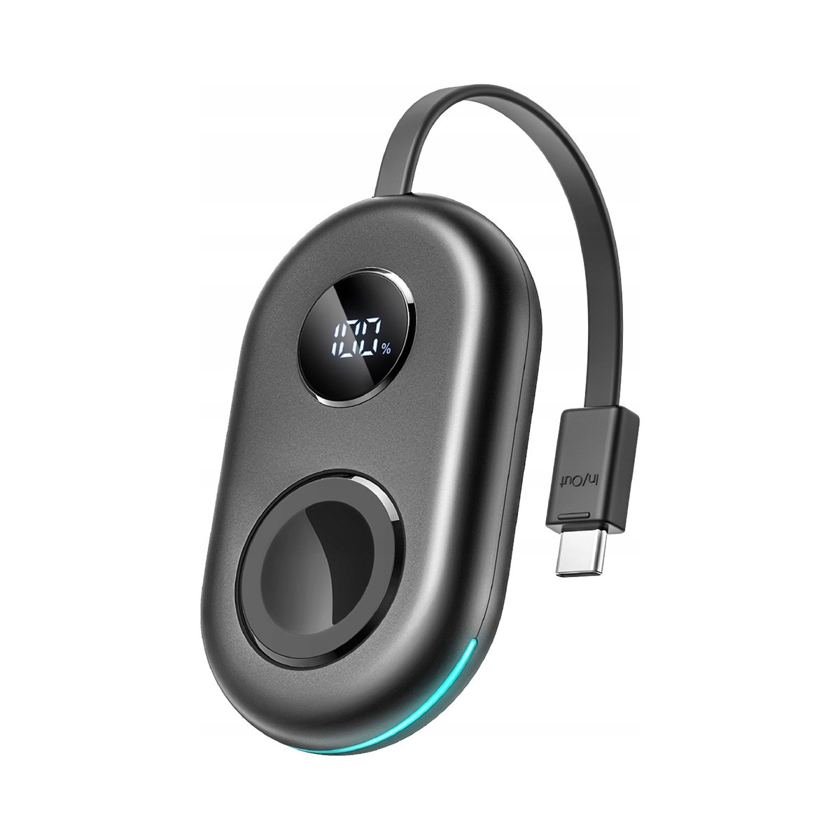 Powerbank 2500mAh z ładowarką Apple Watch 3W i kablem USB-C - czarny