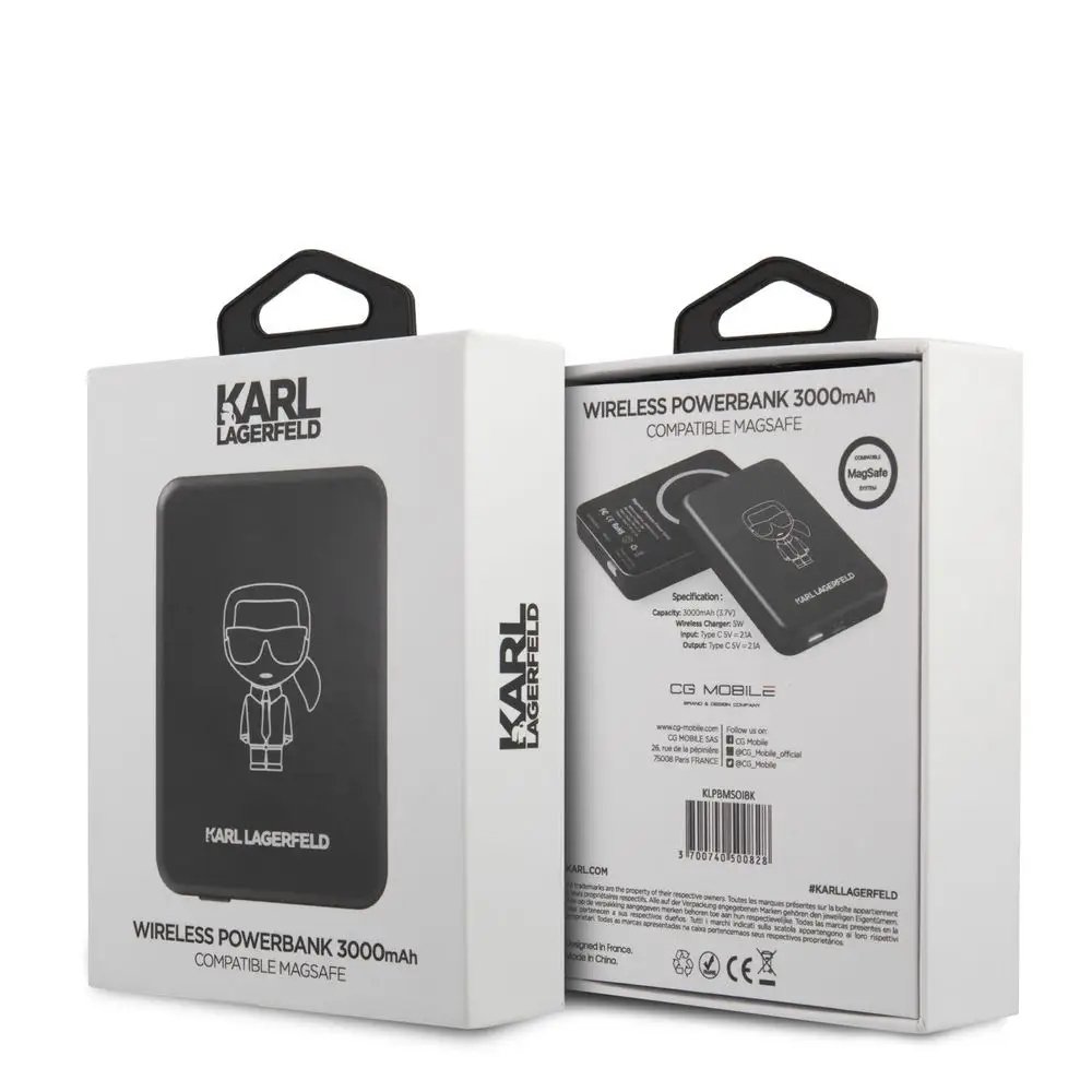 Karl Lagerfeld Powerbank indukcyjny KLPBMSOIBK 300