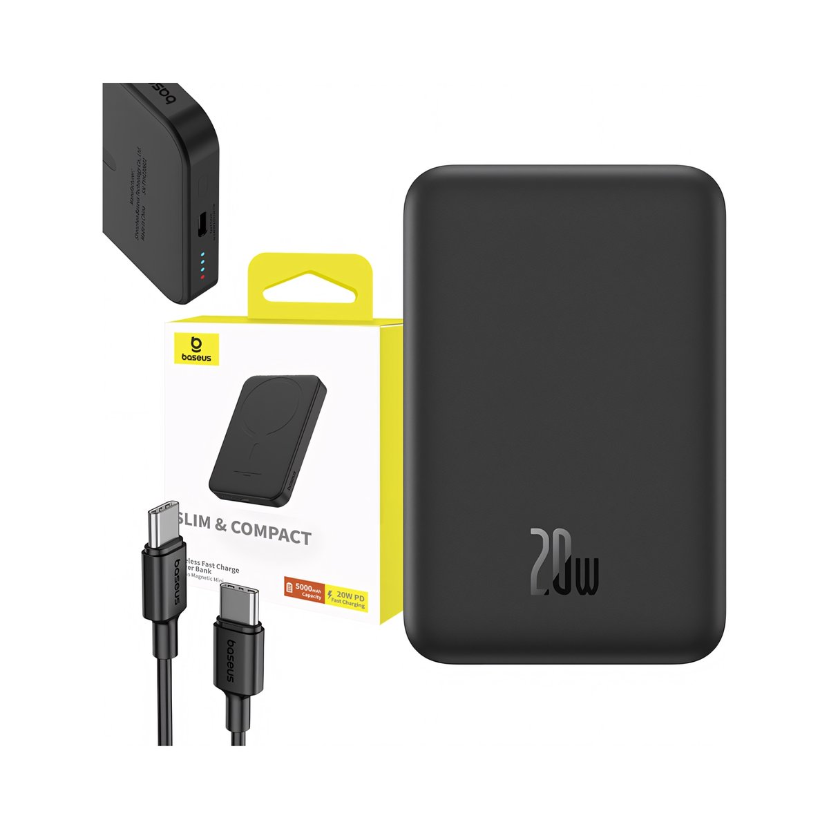 BASEUS MAGNETYCZNY POWERBANK MAGSAFE 5000MAH ŁADOWANIE INDUKCYJNE QC 20W