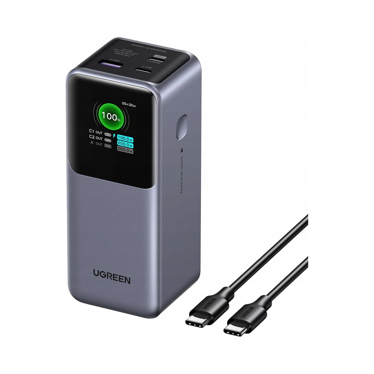UGREEN Nexode Powerbank 20000mAh 2x USB-C PD 3.0 USB 130W Z Wyświetlaczem