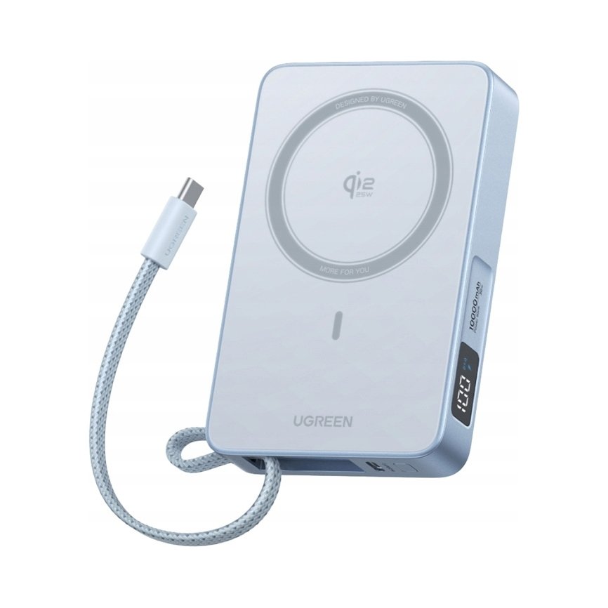 Ugreen PB773 Magnetyczny Powerbank 10000mAh Qi2 25W USB-C 30W Wyświetlacz