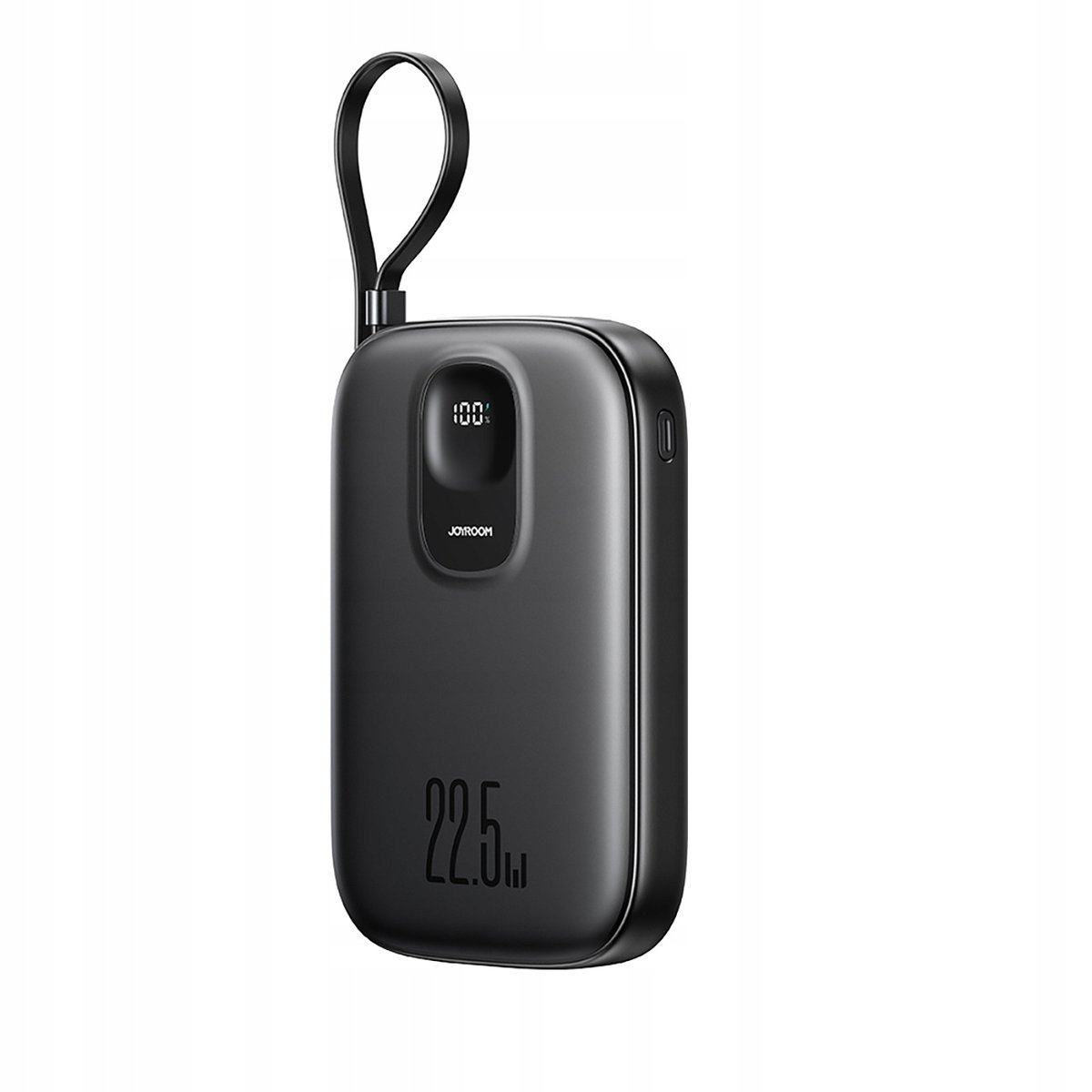 Powerbank 10000mAh z wbudowanym kablem 22.5 iPhone Lightning USB-C 0.25cm