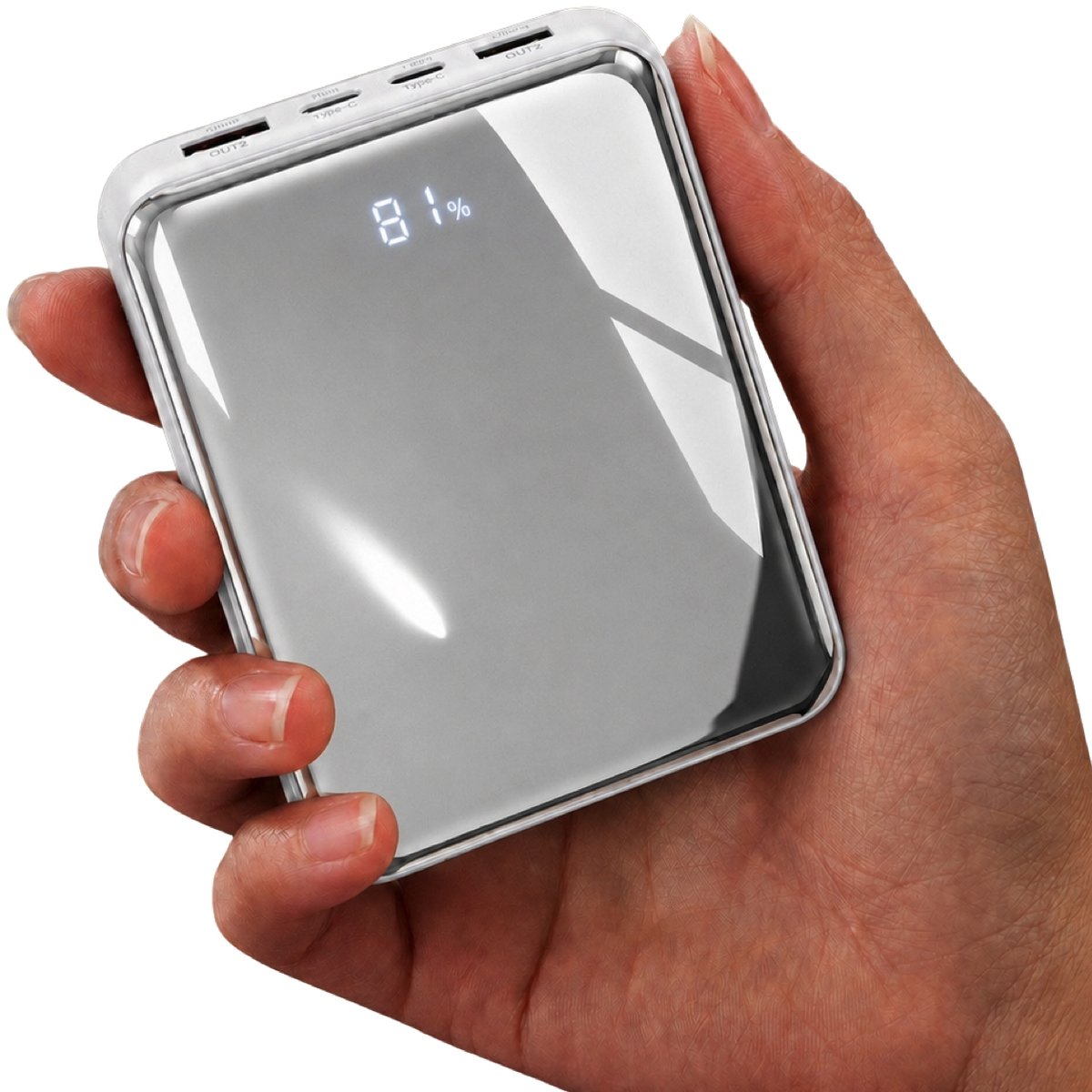 Powerbank 20000mAh VOPTIX DX352 4 wbudowane kable LCD USB-C 22.5W lotniczy