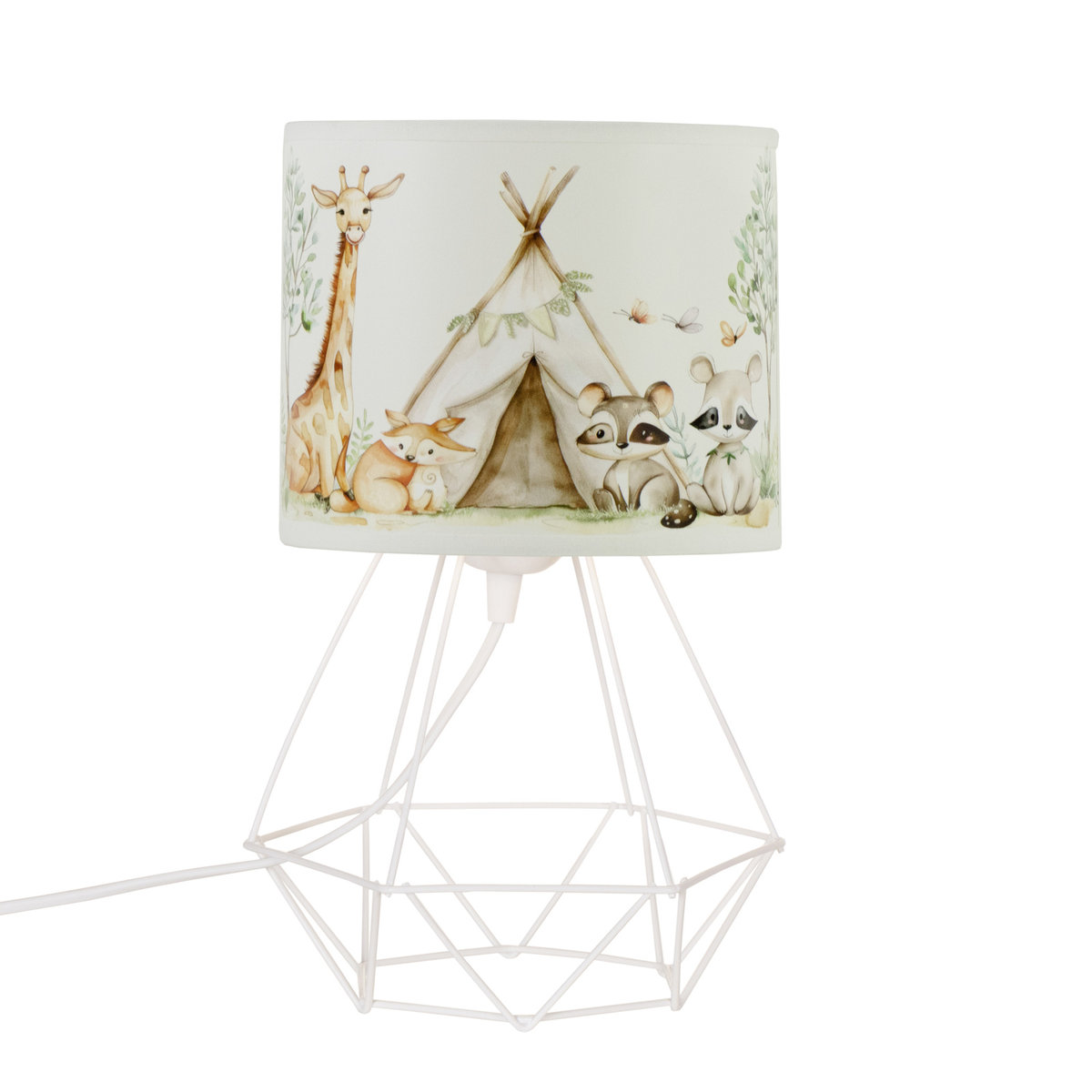 HEXE KIDS Lampa stojąca biurkowa dziecięca TIPI 1 x 60W biały H0959