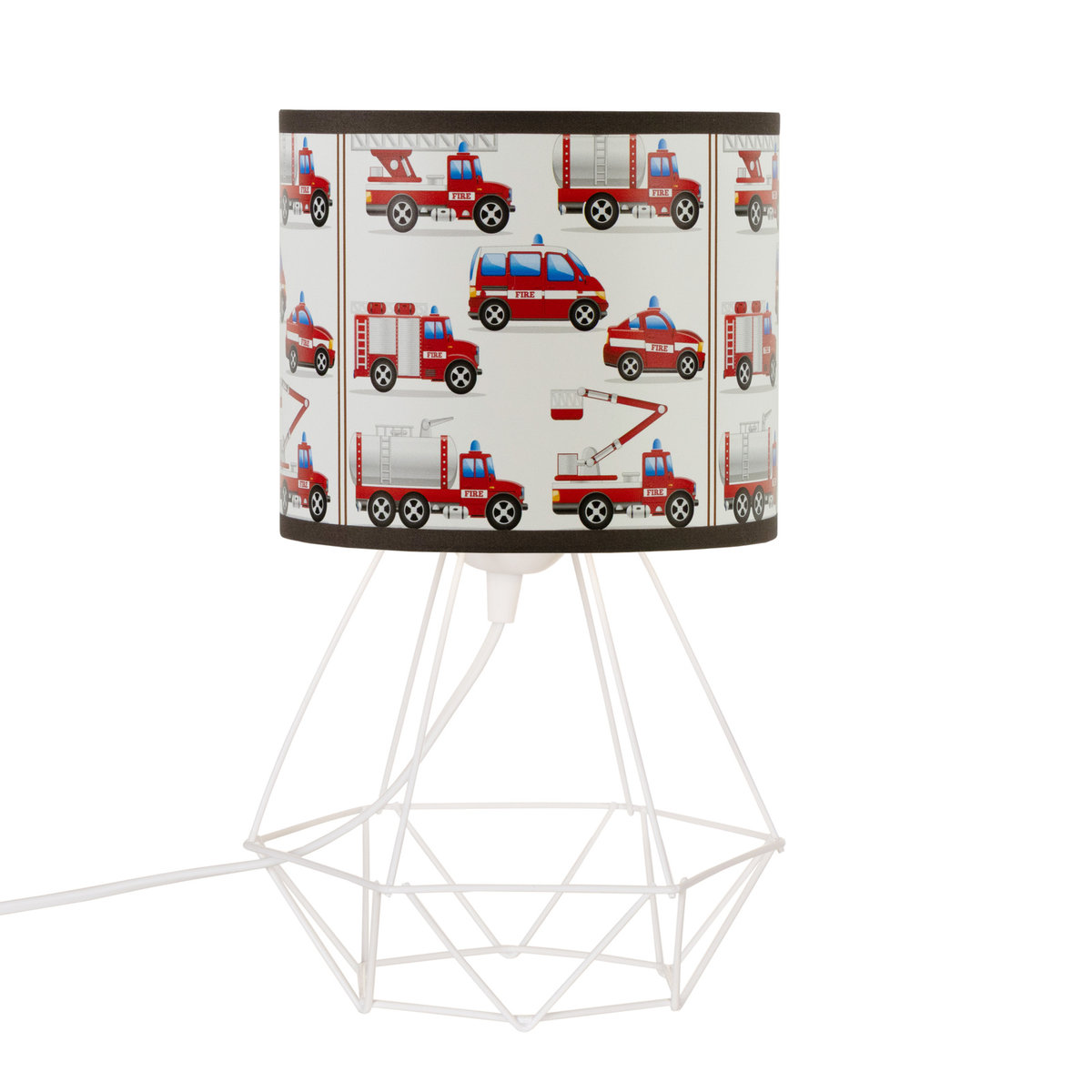 HEXE KIDS Lampa biurkowa dziecięca STRAŻ POŻARNA 1 x 60W biały H0971