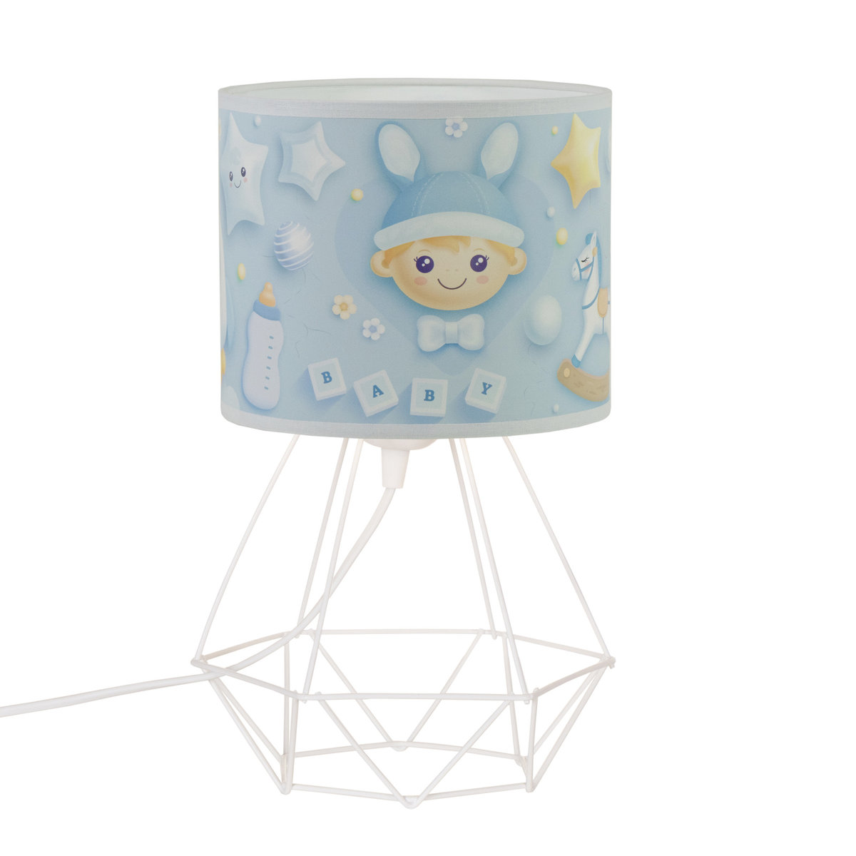 HEXE KIDS Lampa stojąca biurkowa dziecięca 1 x 60W niebieski H0956