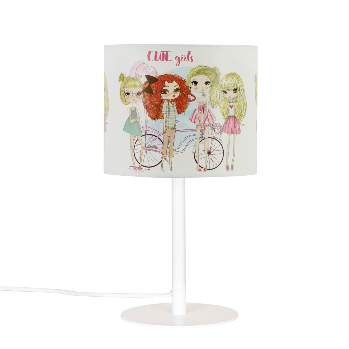 HEXE KIDS Lampa stojąca biurkowa dziecięca DZIEWCZYNY 2 1 x 60W biały H0983