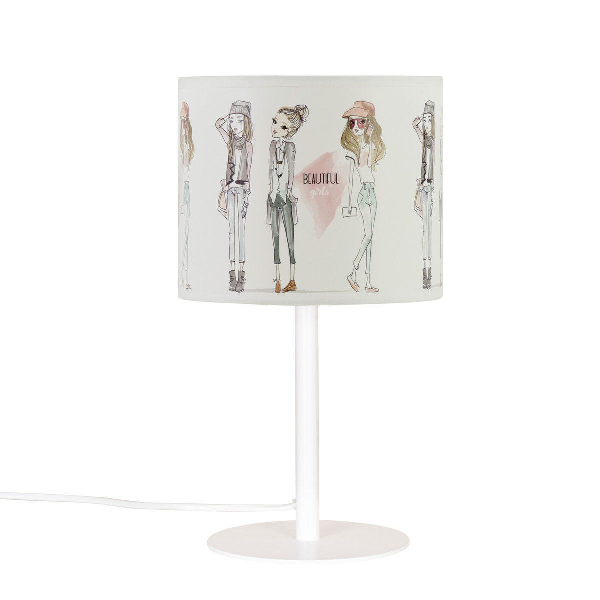 HEXE KIDS Lampa stojąca biurkowa dziecięca DZIEWCZYNY 3 1 x 60W biały H0992