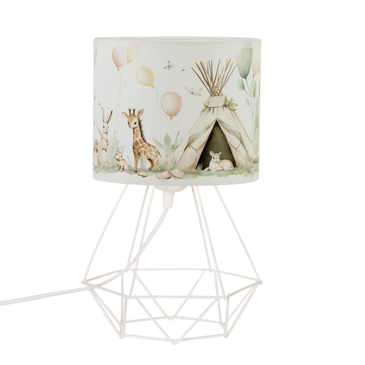 HEXE KIDS Lampa stojąca biurkowa dziecięca TIPI 2 1 x 60W biały H0965