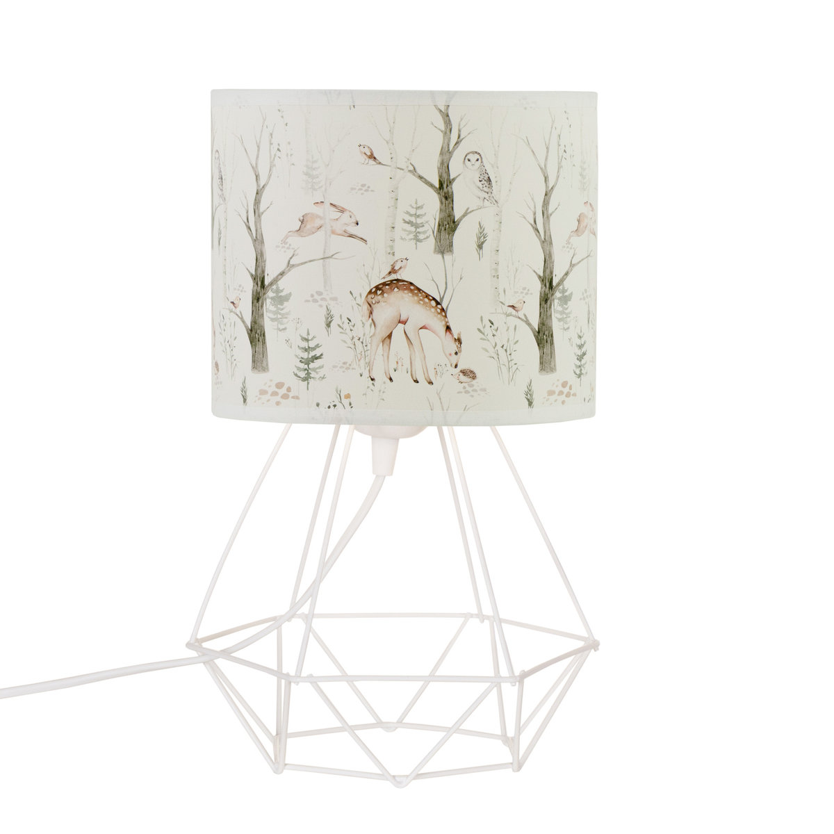 HEXE KIDS Lampa stojąca biurkowa dziecięca W LESIE 1 x 60W biały H0950