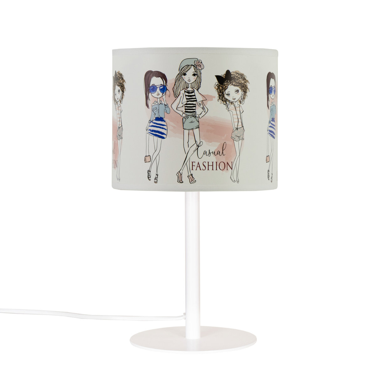 HEXE KIDS Lampa stojąca biurkowa dziecięca FASHION 1 x 60W biały H0989