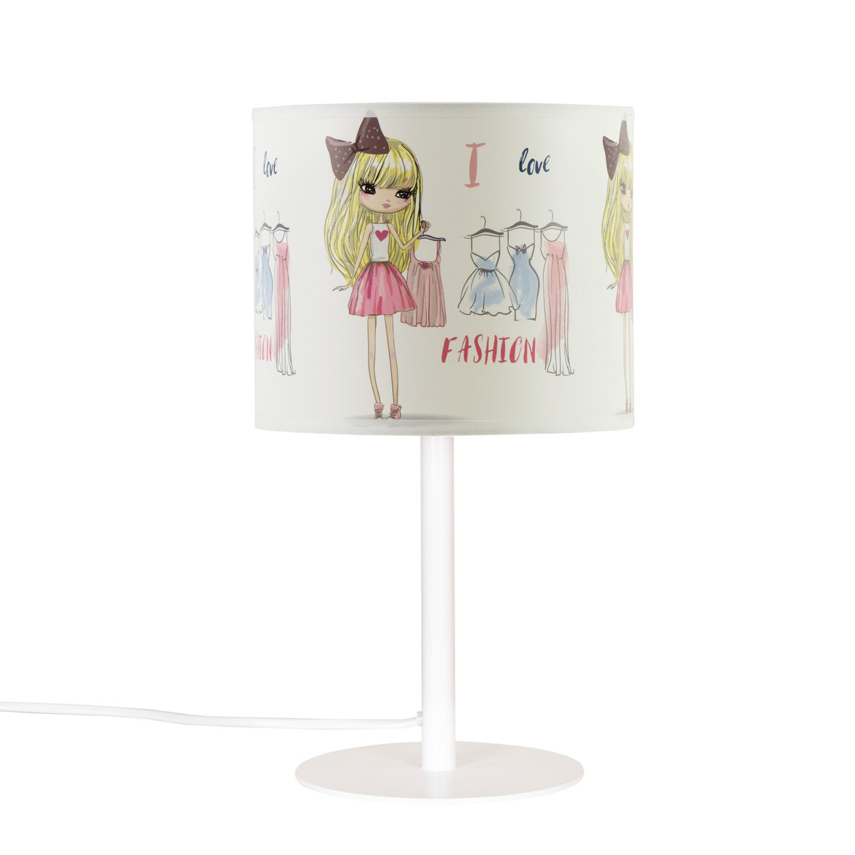HEXE KIDS Lampa stojąca biurkowa dziecięca DZIEWCZYNY 2 1x60W biały H0980