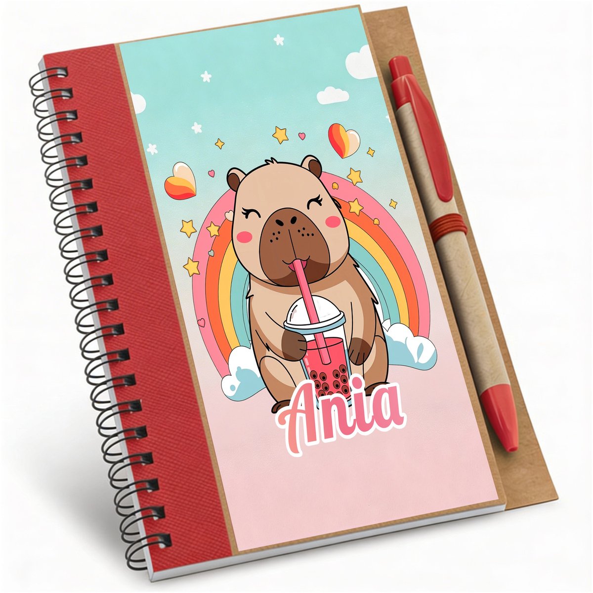 NOTATNIK NOTES Z IMIENIEM DO SZKOŁY DLA DZIECKA KAPIBARA CAPIBARA CAPPY