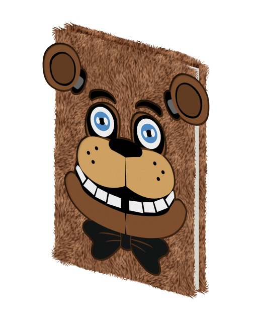 Puchaty notes A5 Five Nights At Freddy's Freddy pluszowy notatnik pamiętnik 80k w linie