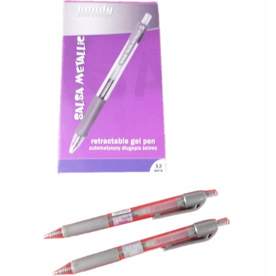 Długopis żelowy Handy Salsa Metallic srebrny 0.7 mm 12 szt.