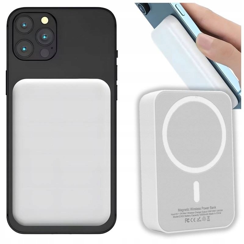 Powerbank MagSafe do iPhone 12 13 14 15 16 Power Bank 10000 indukcyjny 15W