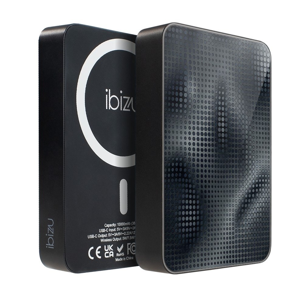 Powerbank IBIZU MagPower 10 000 mAh, gwiezdna czerń, magnetyczny, aluminiowy, Pixel Mist