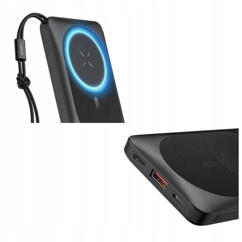 POWERBANK 10000mAh MAGSAFE PD Power Delivery QC Quick 3.0 2A 20W czarny