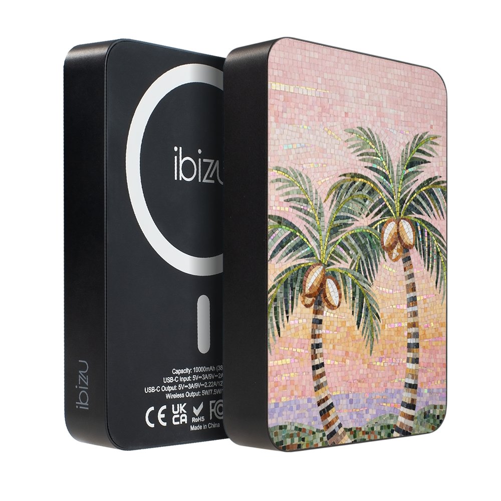 Powerbank IBIZU MagPower 10 000 mAh, gwiezdna czerń, magnetyczny, aluminiowy, Sycylijska Palma