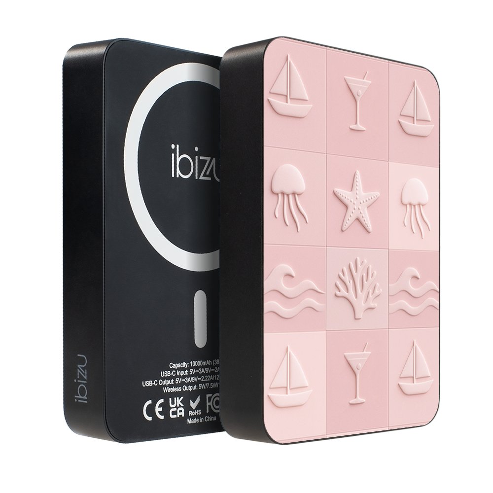 Powerbank IBIZU MagPower 10 000 mAh, gwiezdna czerń, magnetyczny, aluminiowy, Koralowy klub