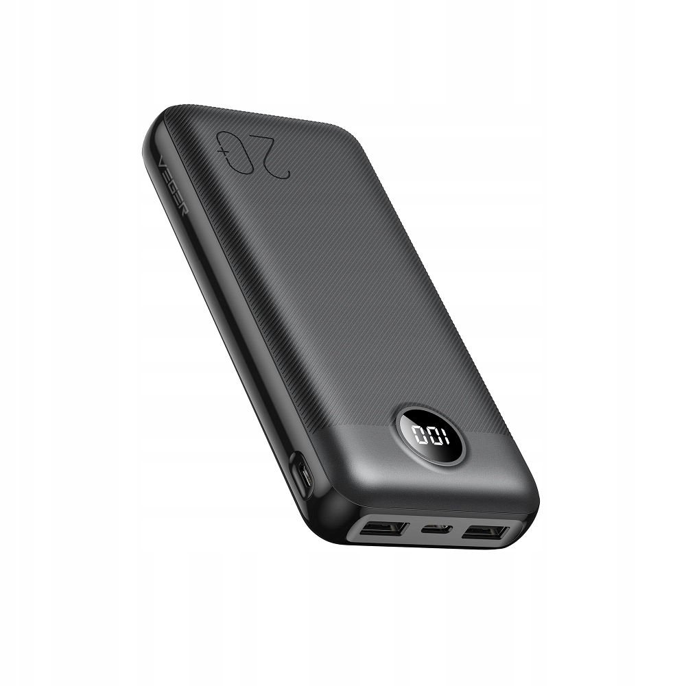 Powerbank VEGER 20000 mAh PD QC3.0 2A 20W L20S W2039PD czarny