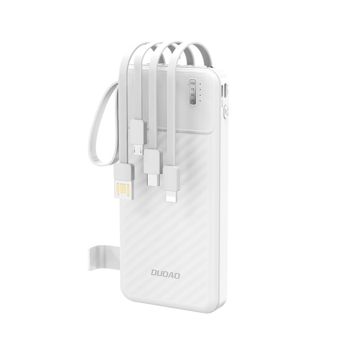 PowerBank Dudao K11 10000mAh kable USB USB-C Lightning microUSB 2A 10W