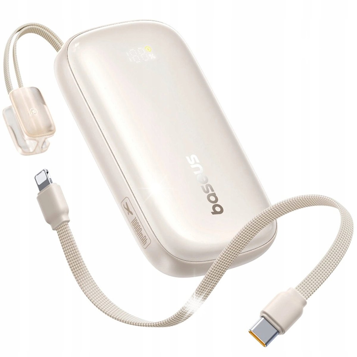 POWERBANK BASEUS 10000 mAh 22.5W USB-C USB-A ODPINANY KABEL USBC LIGHTNING