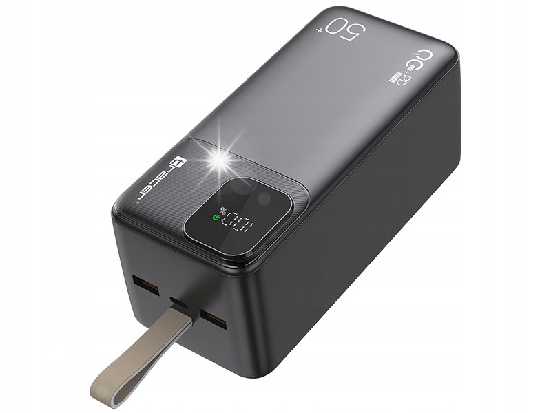 PowerBank 50000mAh 2xUSB + USB-C Typ C QC 3.0 22.5W PD 20W wyświetlacz