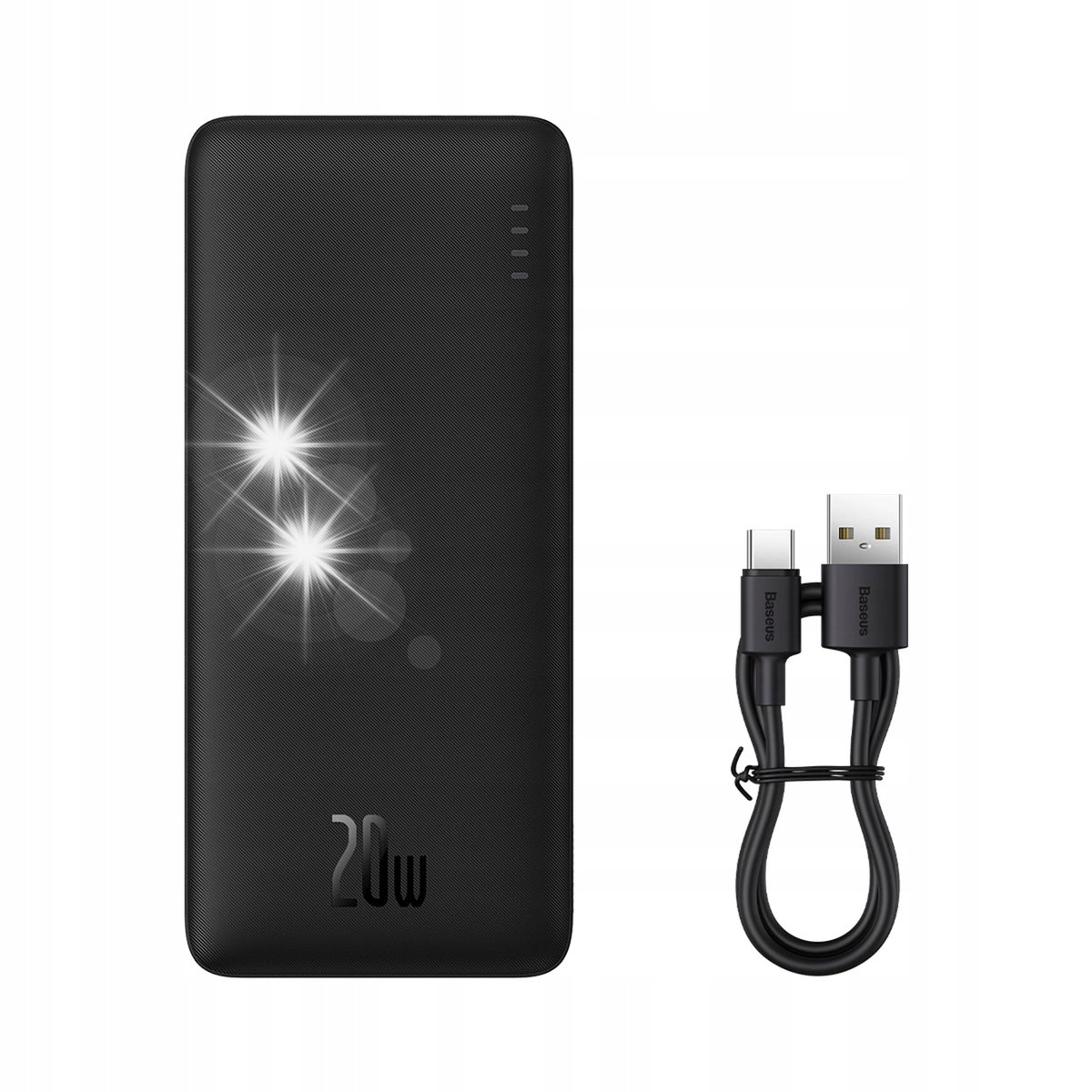 BASEUS POWER BANK Z SZYBKIM ŁADOWANIEM 10000MAH 20W USB-C USB-A Z KABLEM