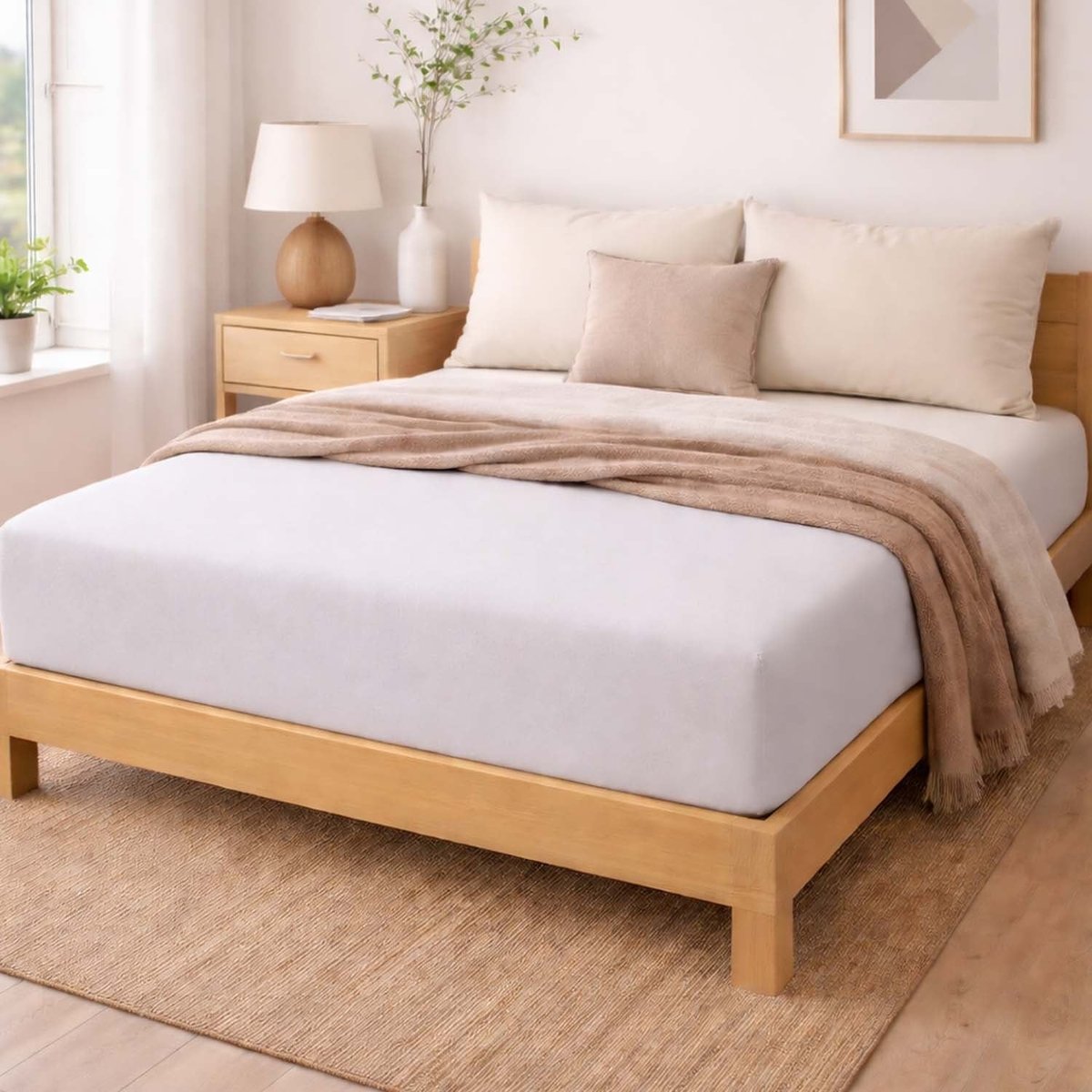 Prześcieradło z gumką 140 x 200 cm Pation Home Nexa, jasnoszare