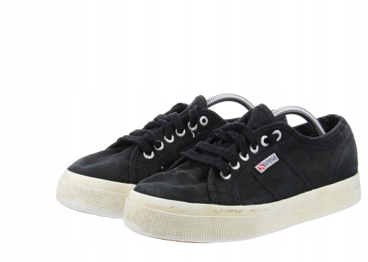 SUPERGA DAMSKIE TRAMPKI CZARNE Z LOGO 40 2MLB